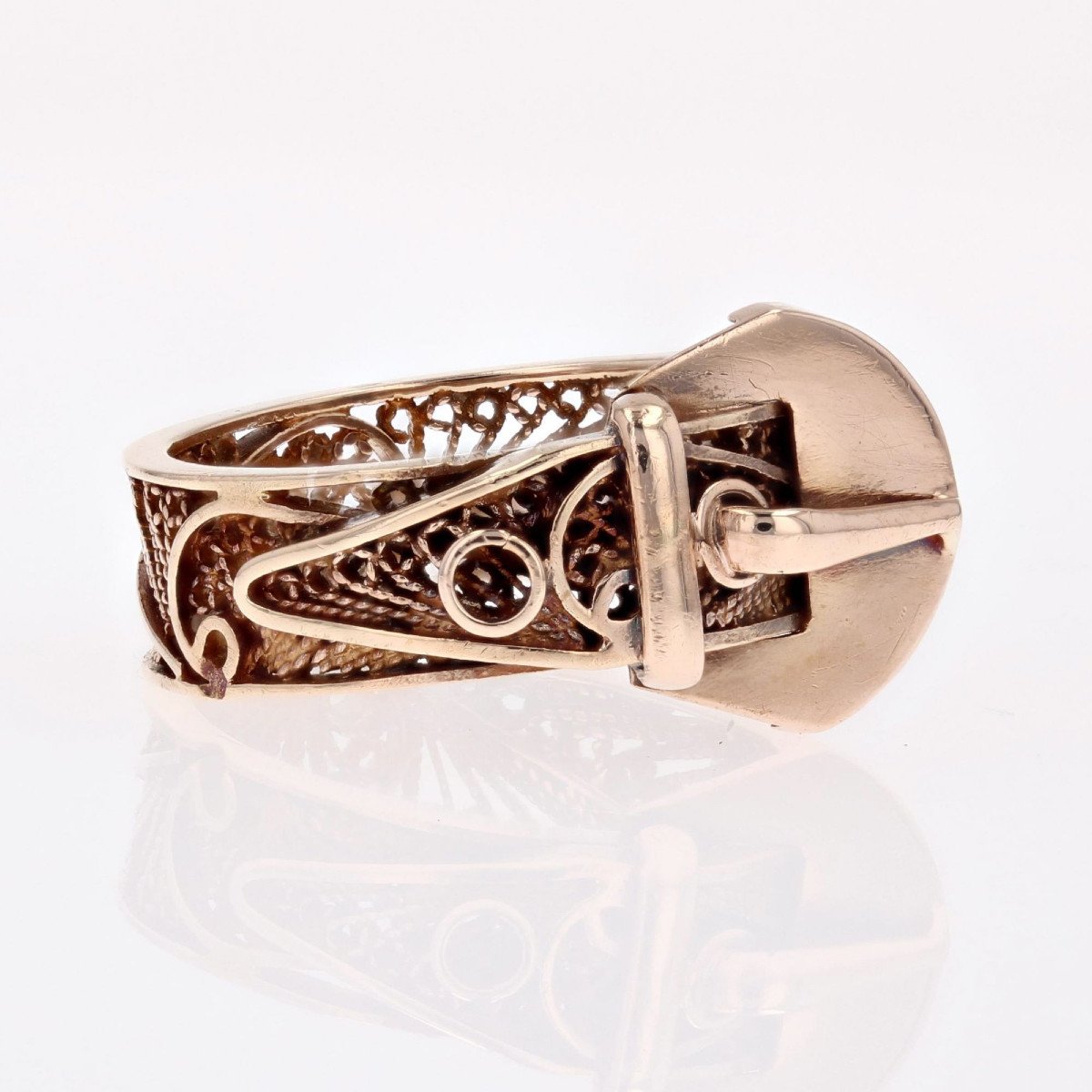 Old Gold Ring Filigree Belt-photo-6