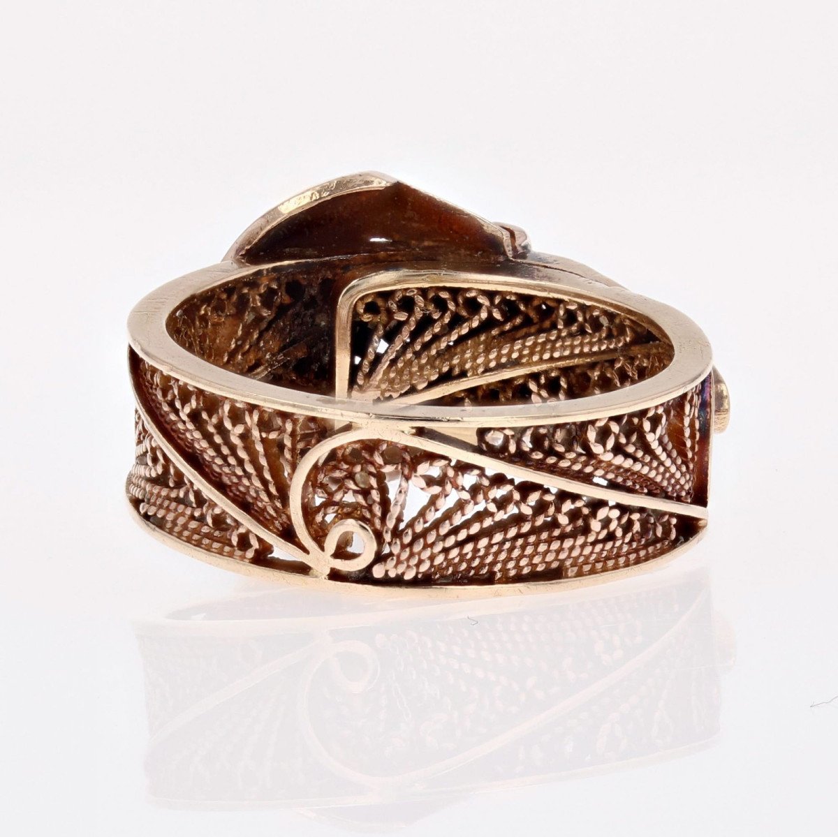 Old Gold Ring Filigree Belt-photo-8