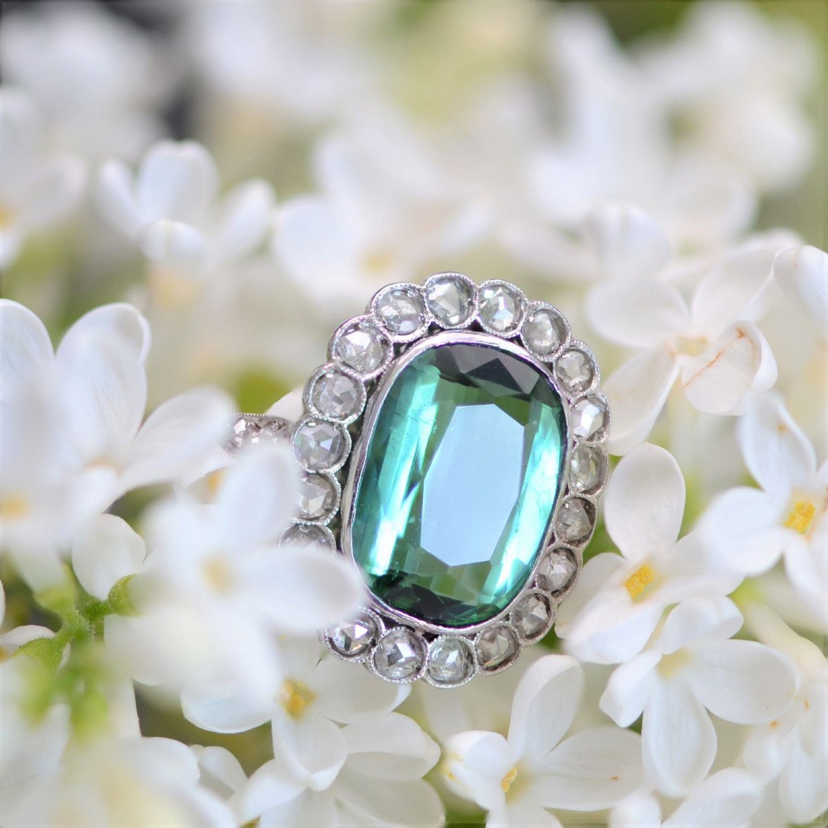 Bague Marguerite Tourmaline Et Diamants-photo-1