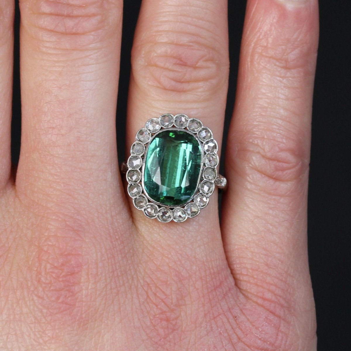 Bague Marguerite Tourmaline Et Diamants-photo-5