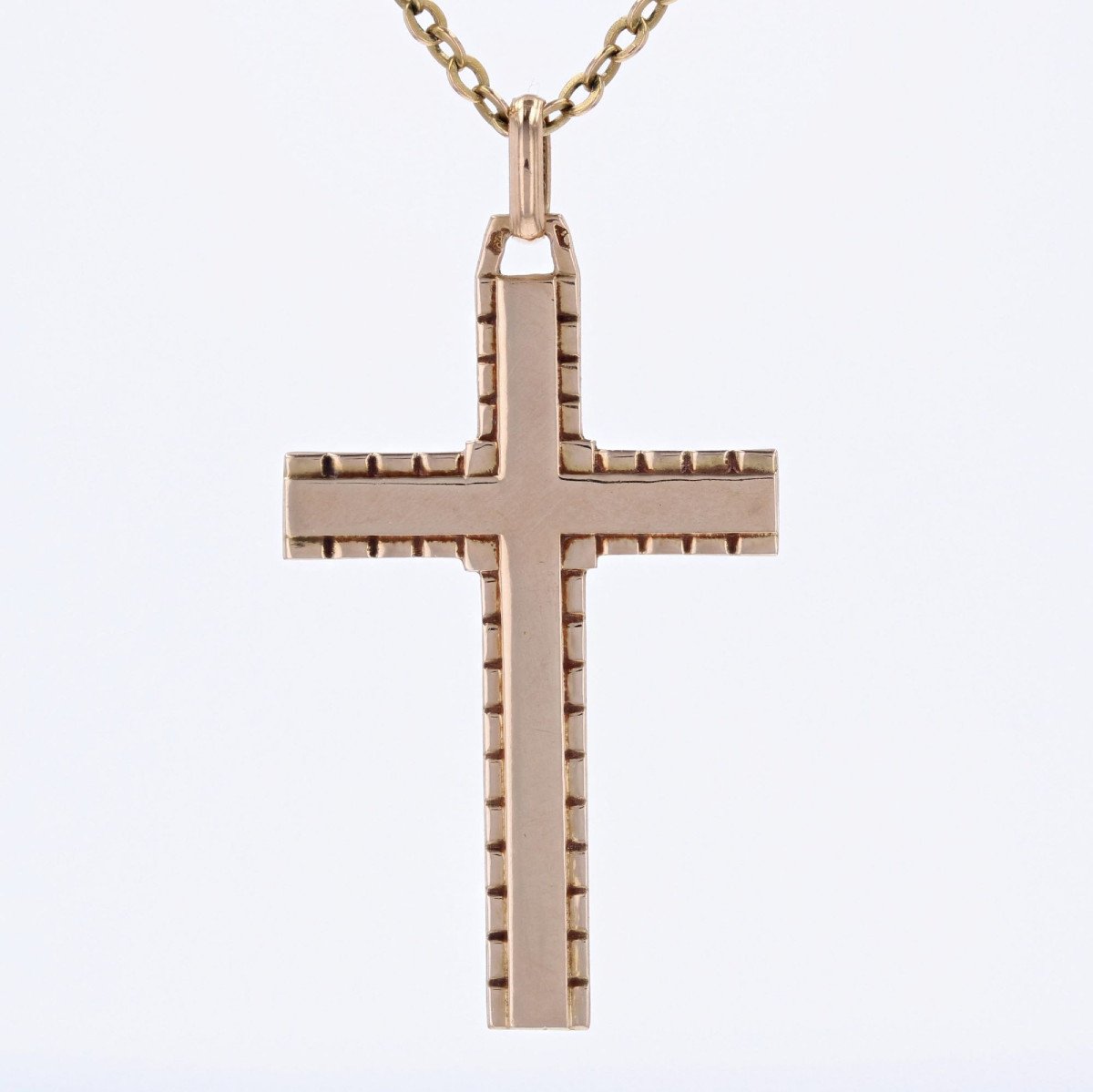 Rose Gold Flat Cross-photo-3