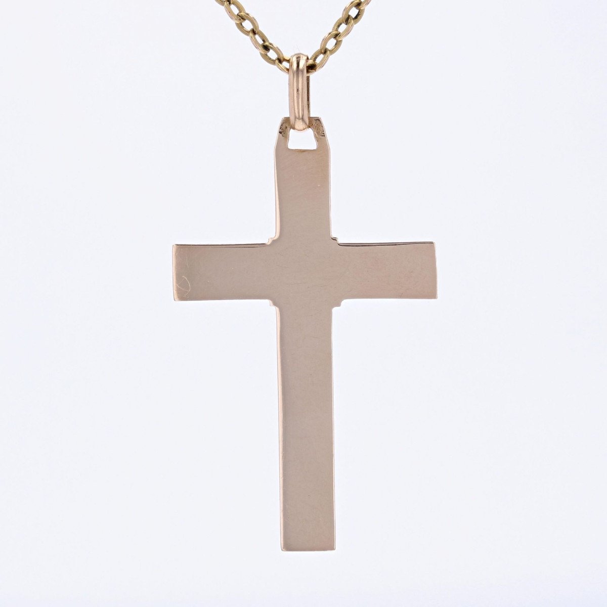 Rose Gold Flat Cross-photo-4