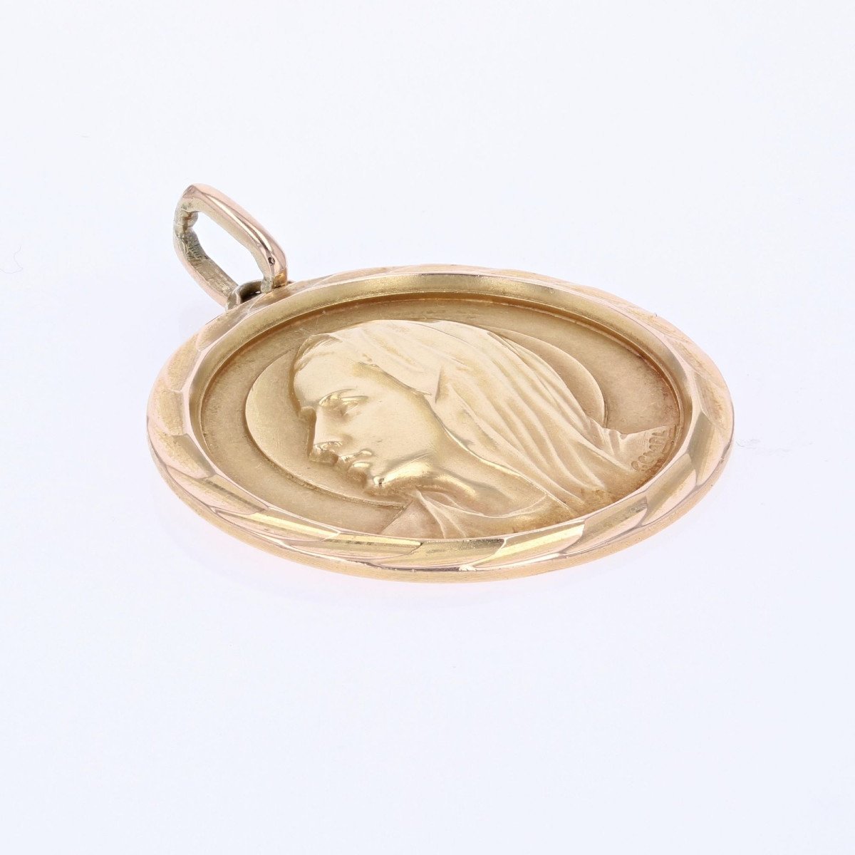 Médaille Or Jaune Vierge Marie Auréolée-photo-3