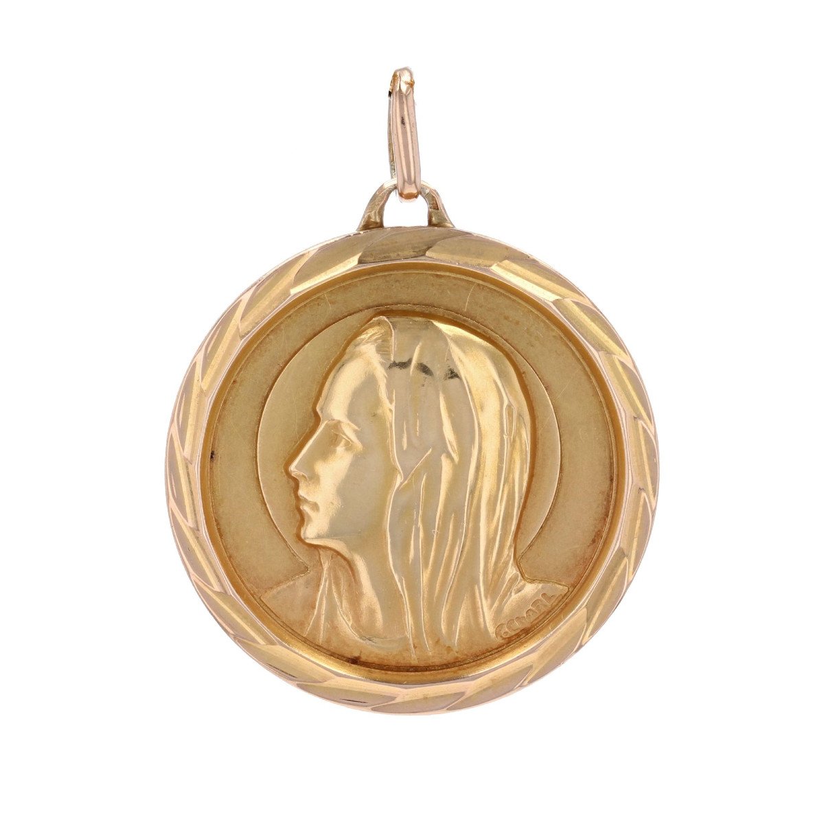 Médaille Or Jaune Vierge Marie Auréolée