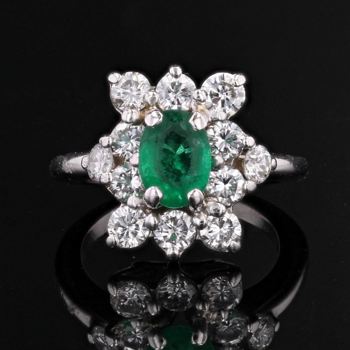 Vintage Diamond Emerald Ring-photo-1