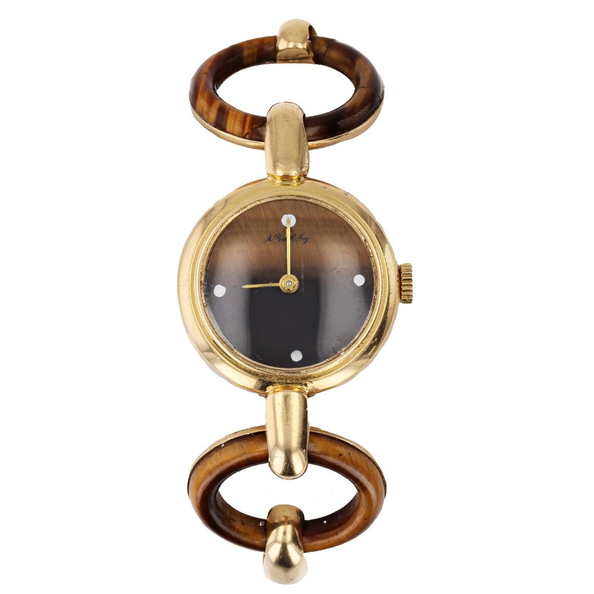 Lady's Watch In Gold And Tiger's Eye