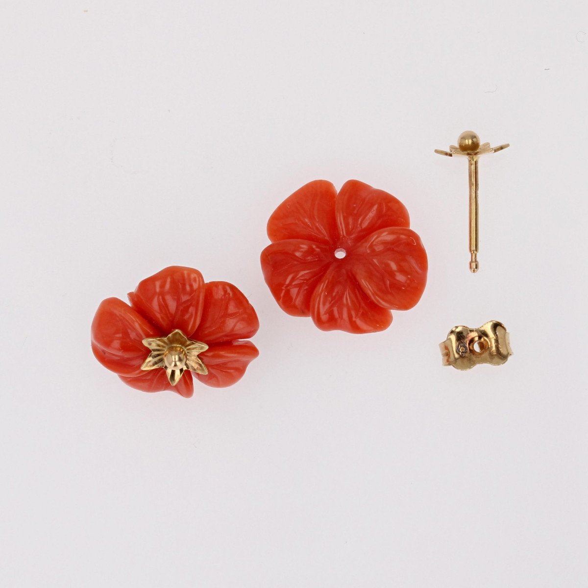 Coral And Gold Earrings-photo-1
