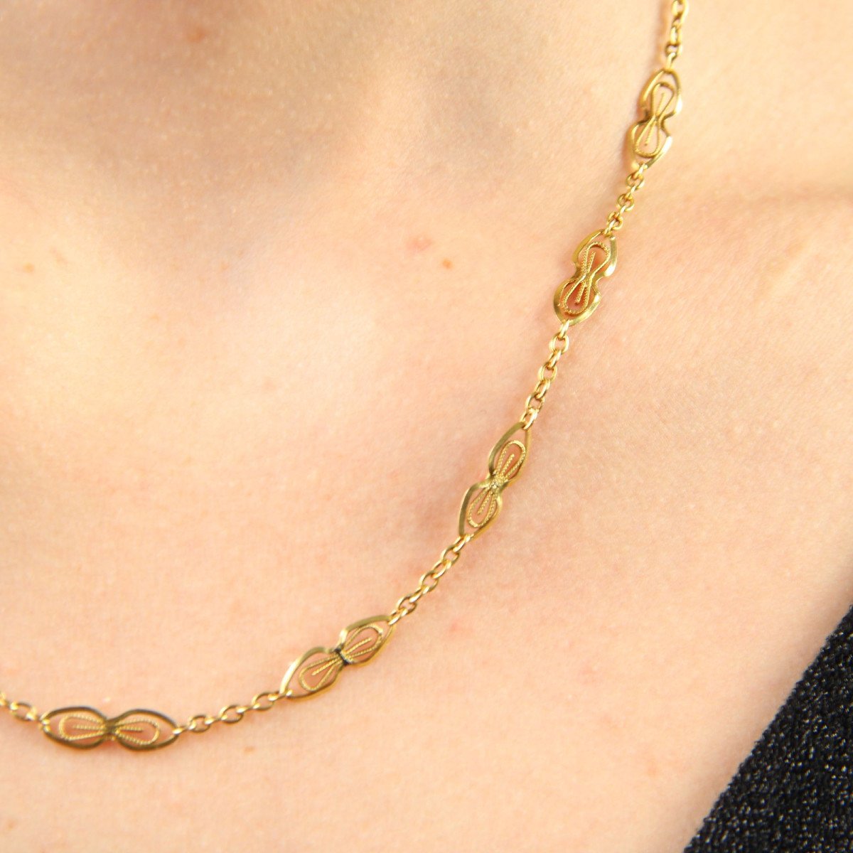 Old Openwork Gold Chain-photo-6