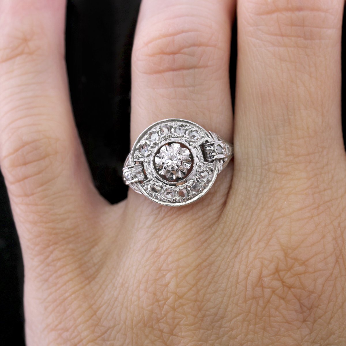 Old Art Deco Diamond Ring-photo-2