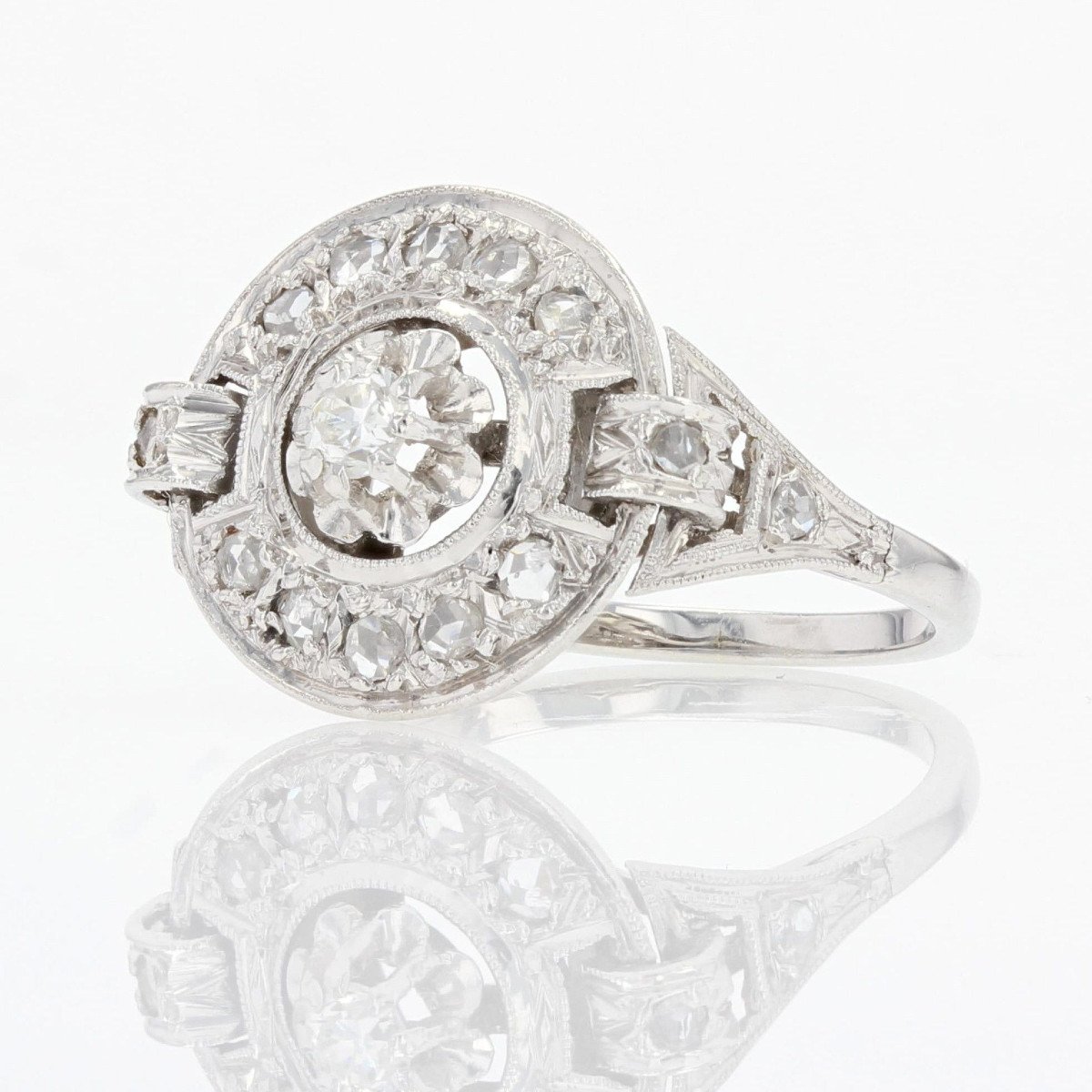 Old Art Deco Diamond Ring-photo-3