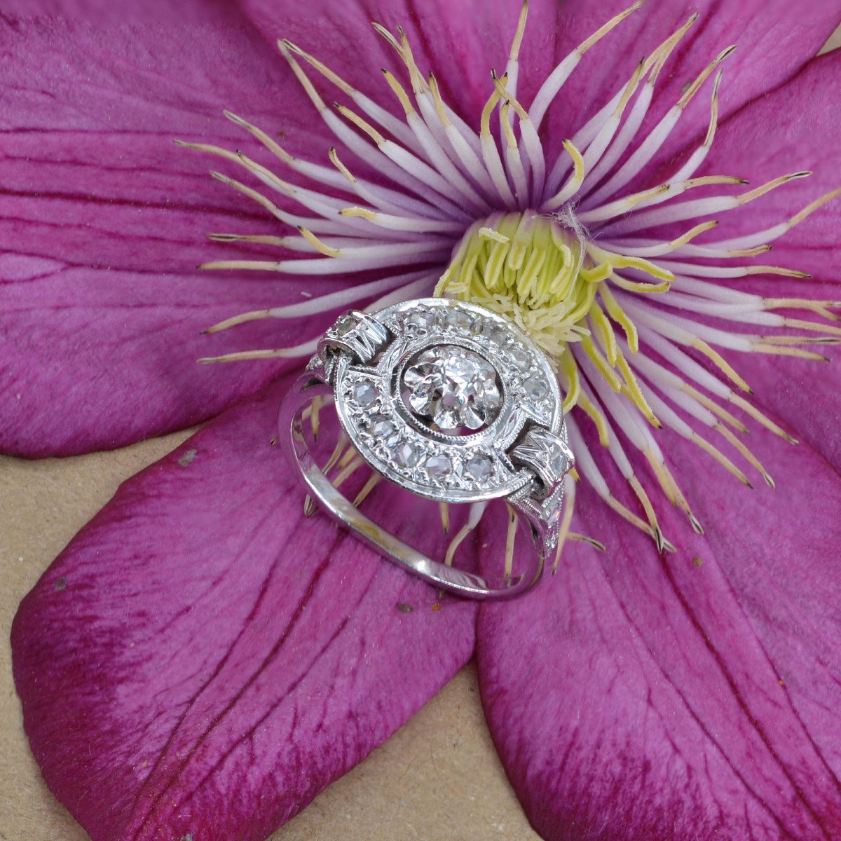 Old Art Deco Diamond Ring-photo-6
