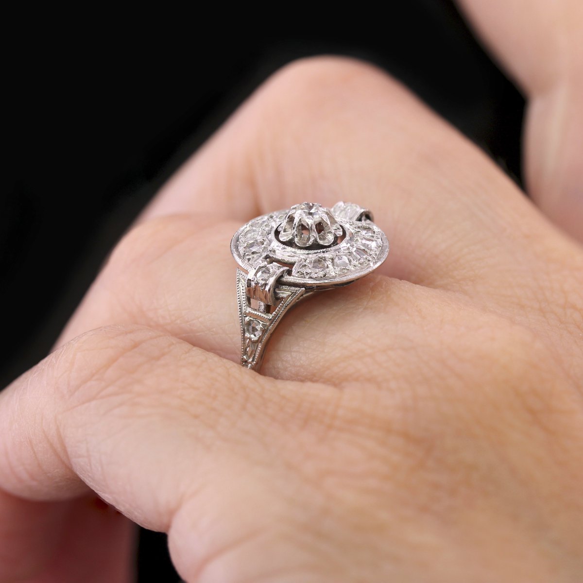 Old Art Deco Diamond Ring-photo-8