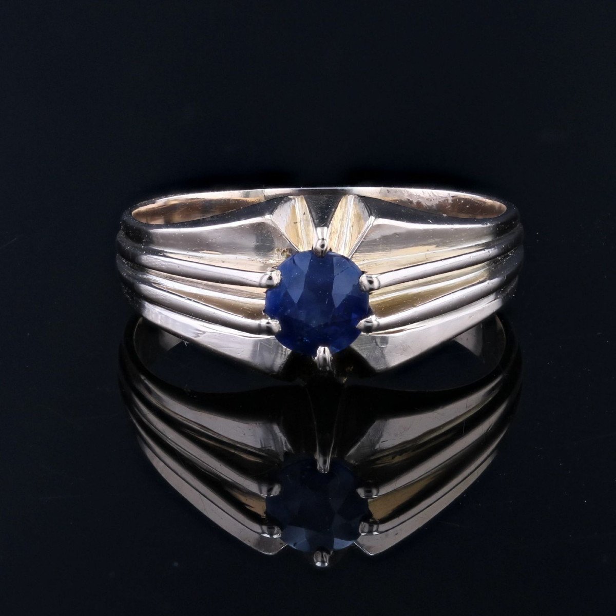 Old Sapphire Bangle Ring-photo-3