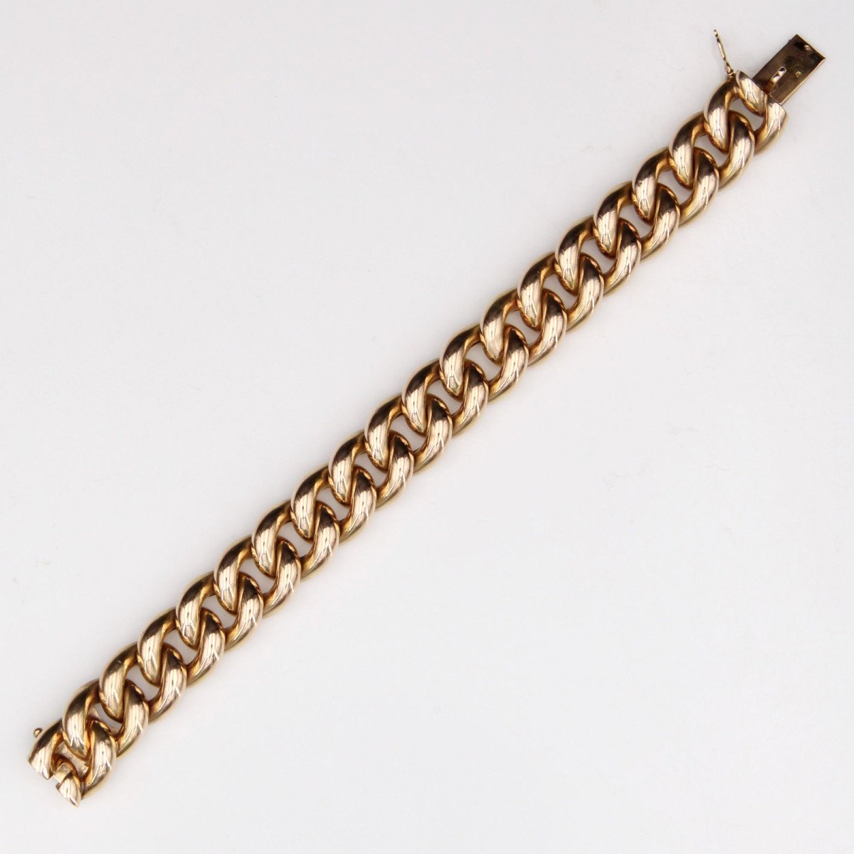 Old Rose Gold Curb Bracelet-photo-3