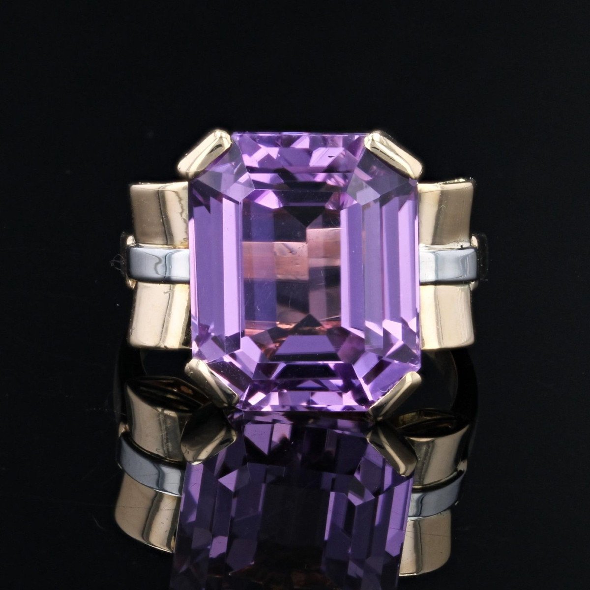 Old Retro Kunzite Ring-photo-3