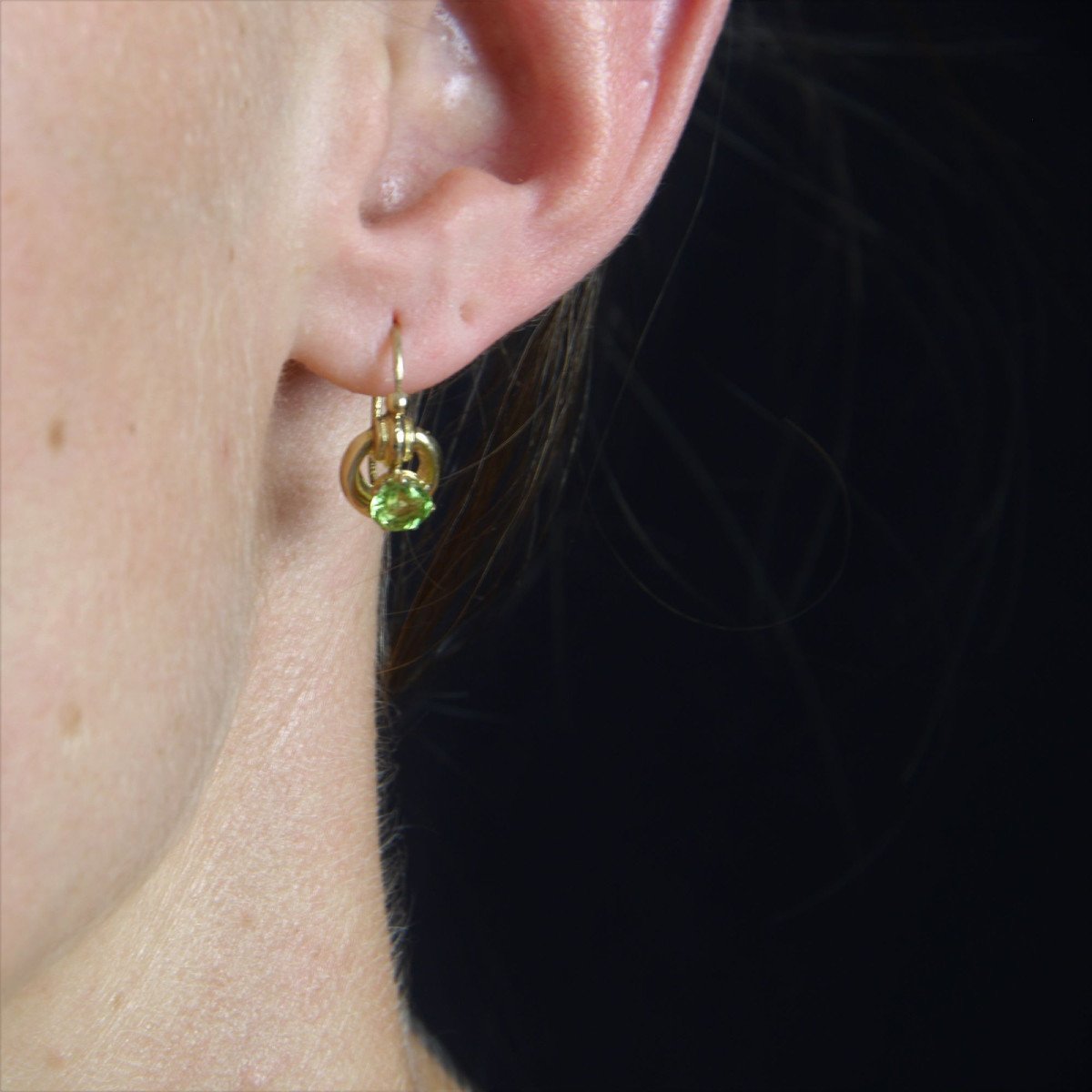 Yellow Gold And Peridots Sleepers-photo-1