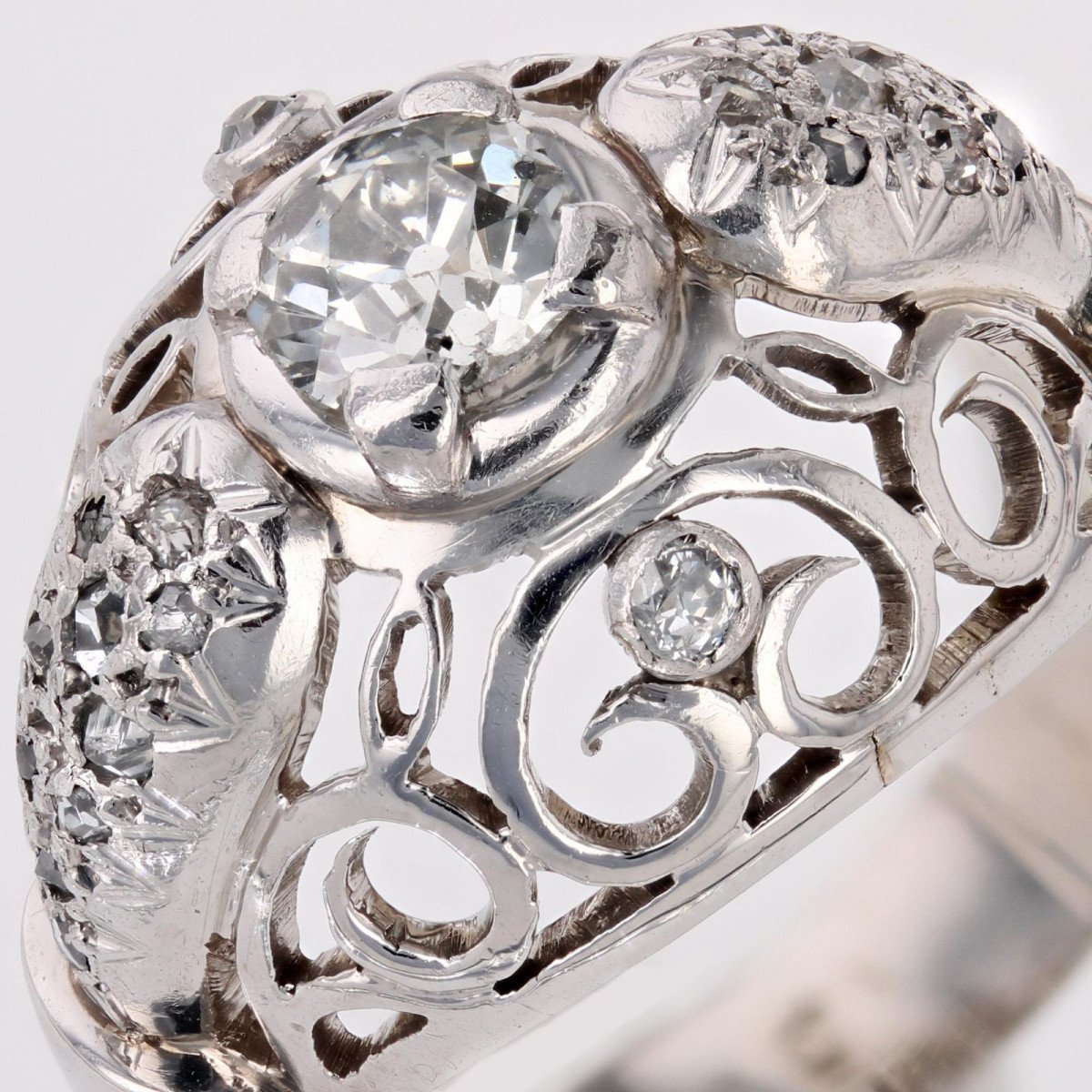Vintage Diamond Dome Ring-photo-6