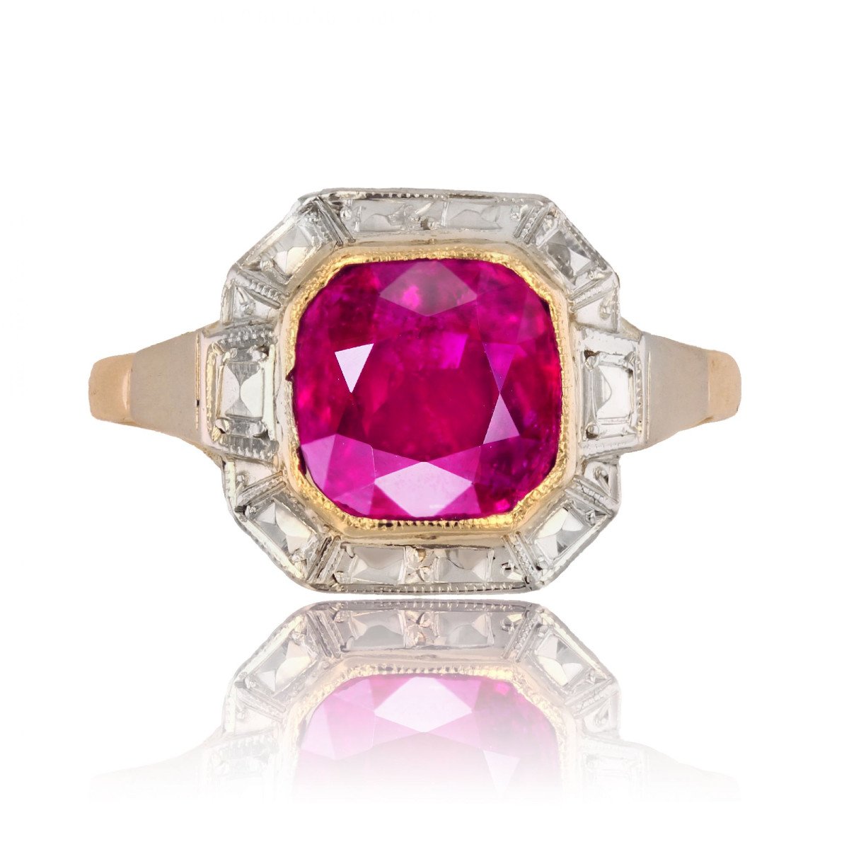 Old Art Deco Ruby Ring
