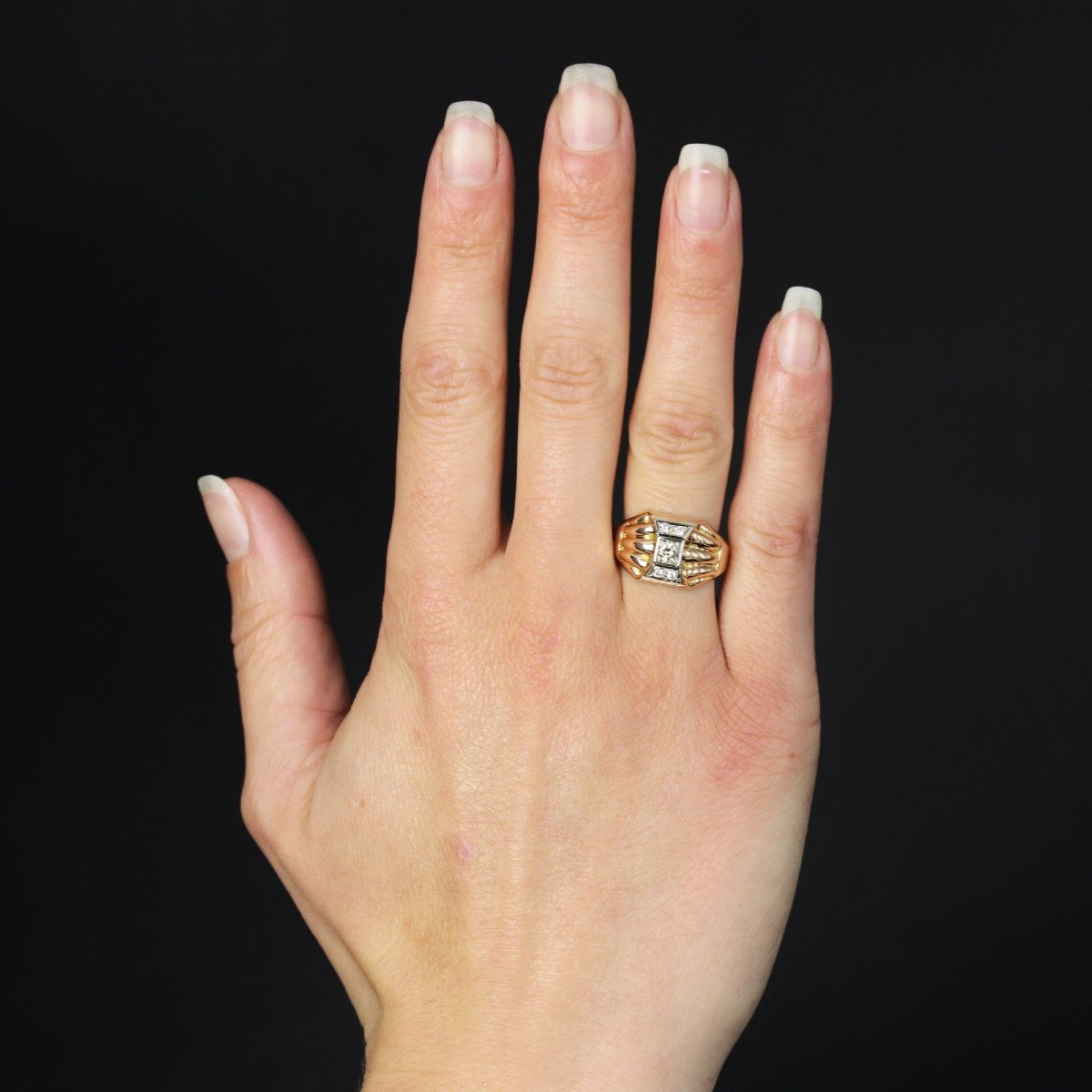 Bague Tank Diamants Dôme-photo-2