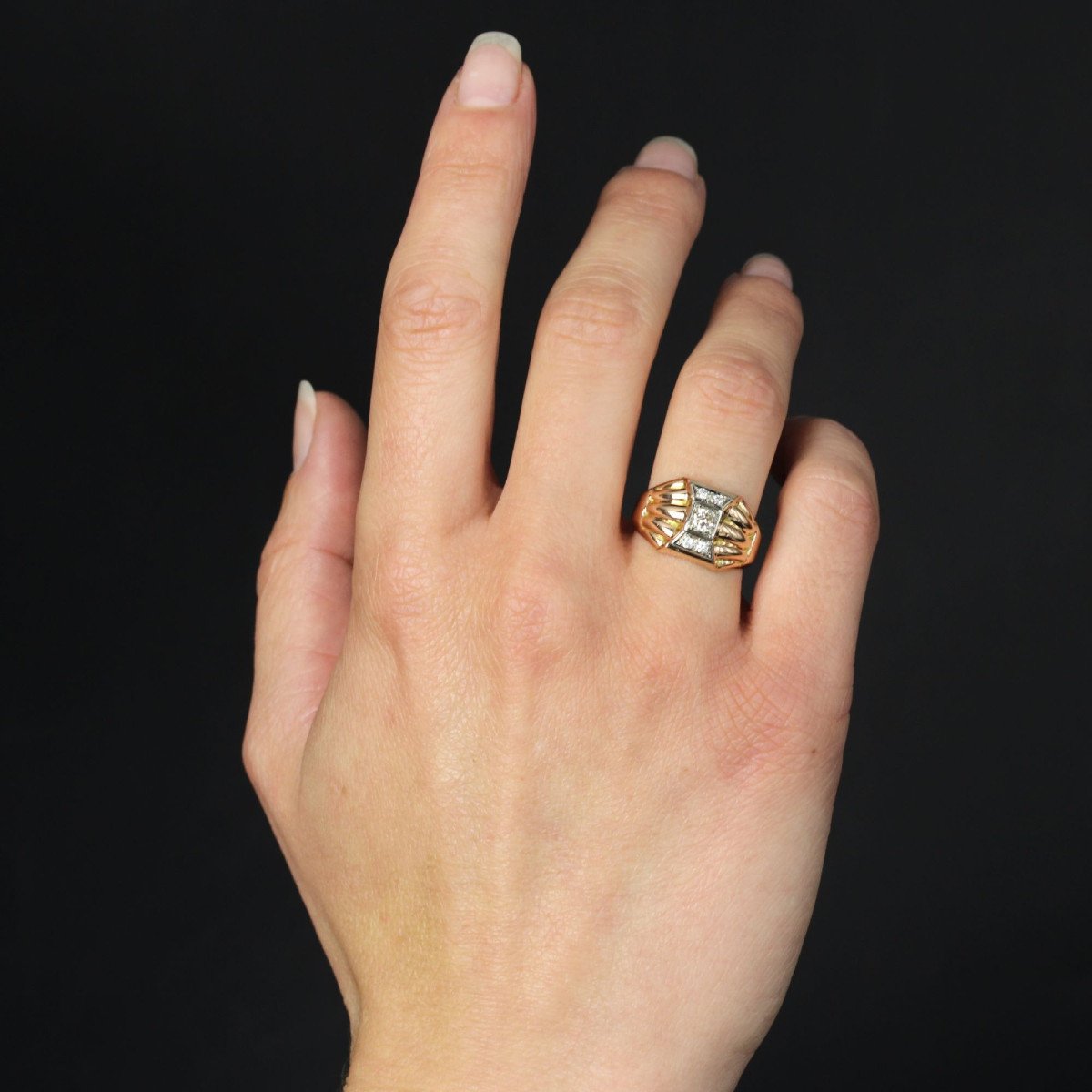 Bague Tank Diamants Dôme-photo-4