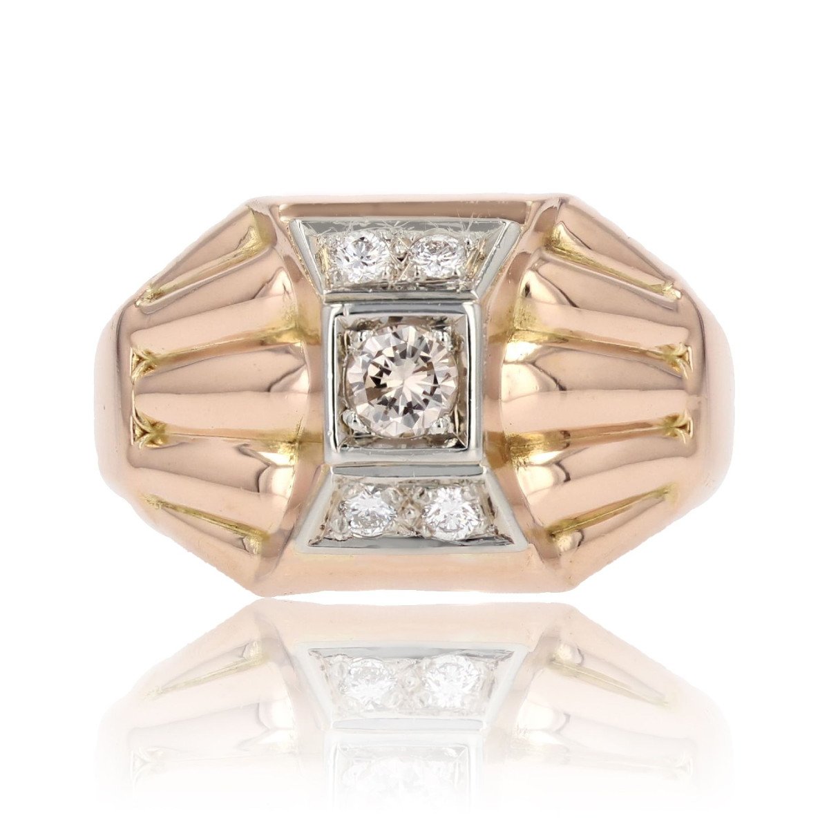 Bague Tank Diamants Dôme