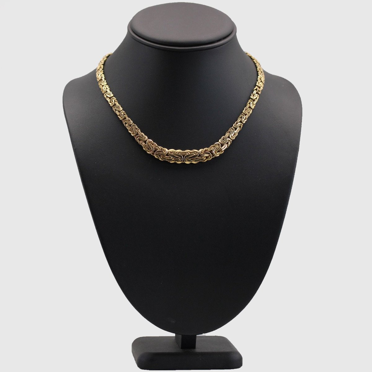 Used Necklace Yellow Gold Interwoven Mesh-photo-4