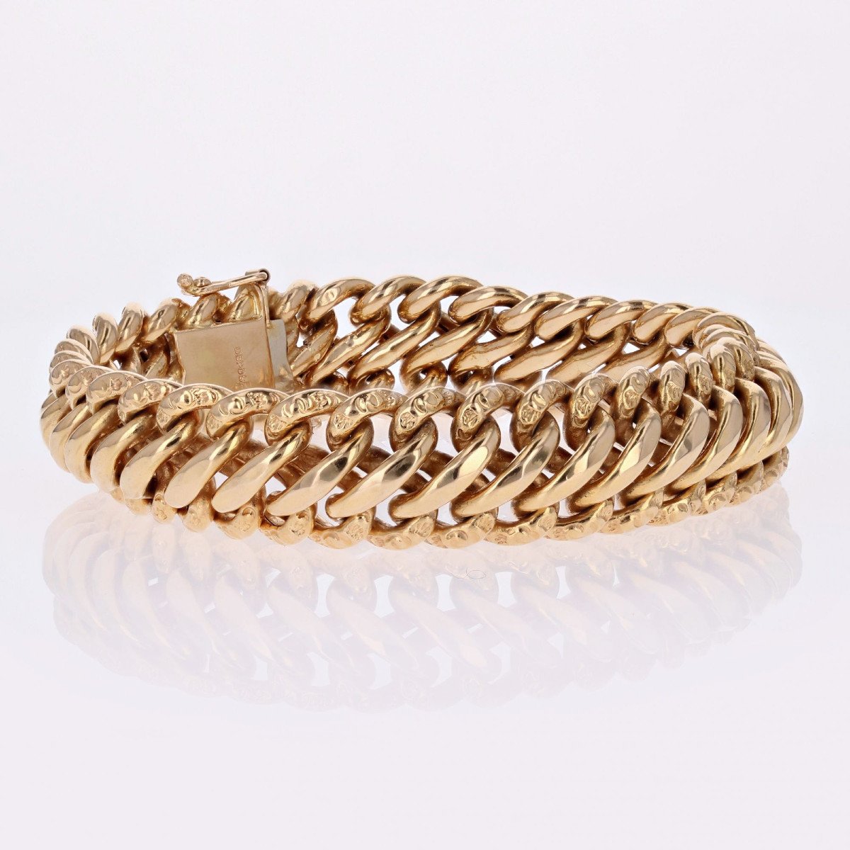 Chiseled American Mesh Bracelet In Rose Gold-photo-1