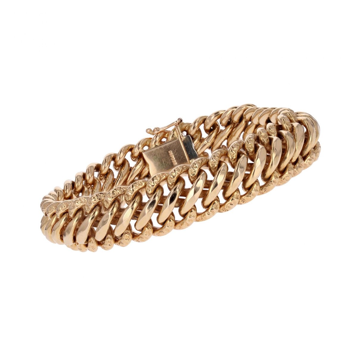 Chiseled American Mesh Bracelet In Rose Gold