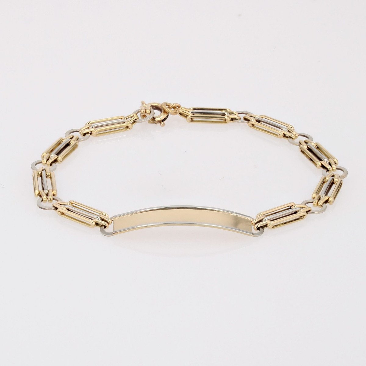2 Gold Curb Bracelet-photo-3
