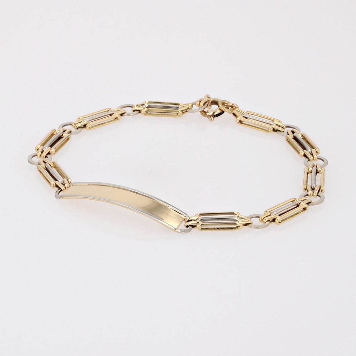 2 Gold Curb Bracelet-photo-4