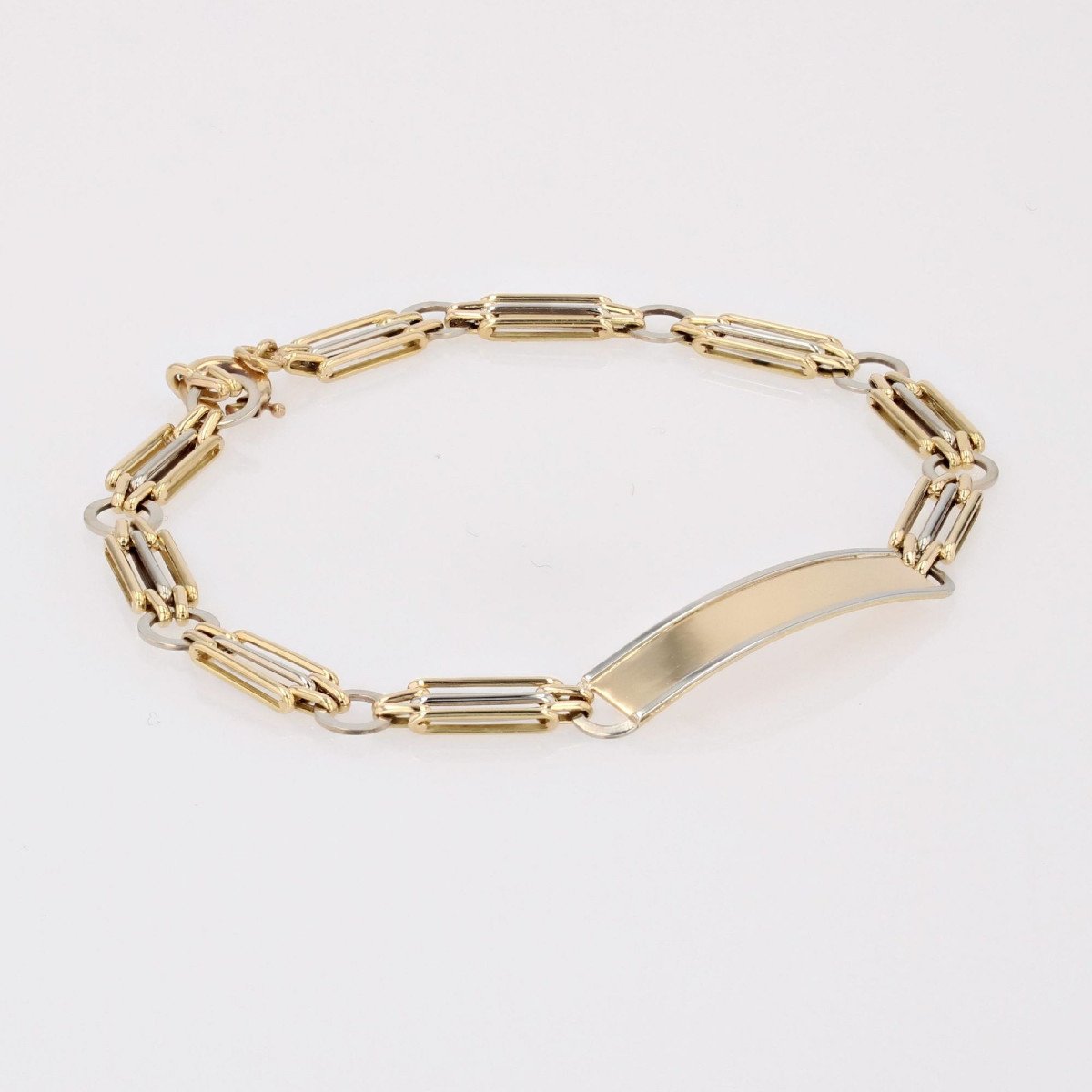 2 Gold Curb Bracelet-photo-1