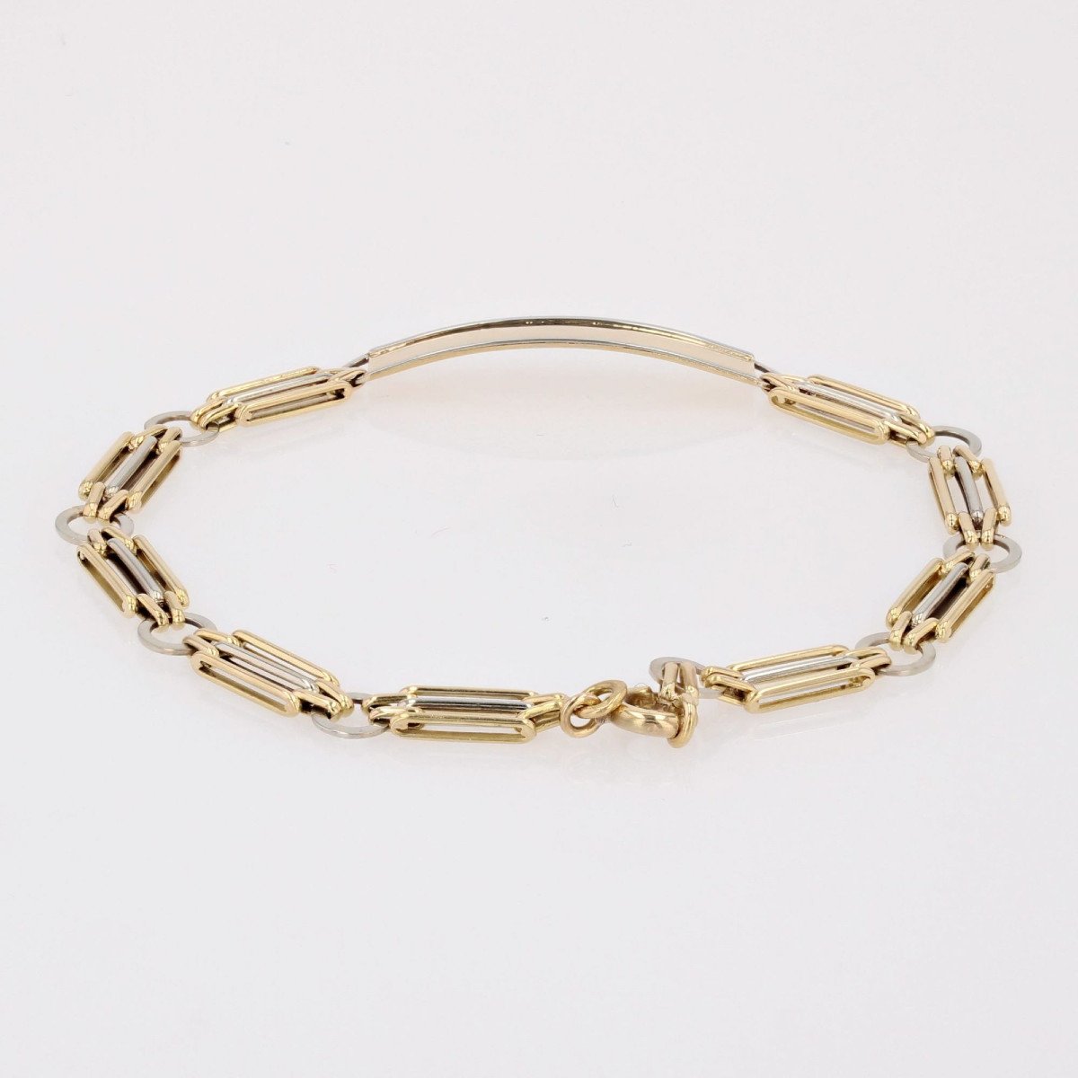 2 Gold Curb Bracelet-photo-3