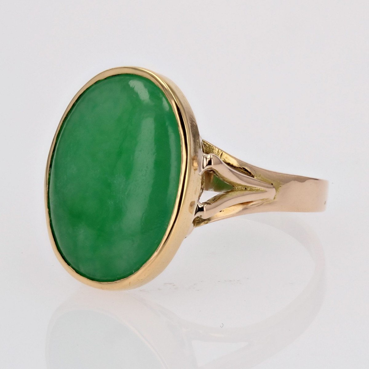 Vintage Jade Ring In Gold-photo-3