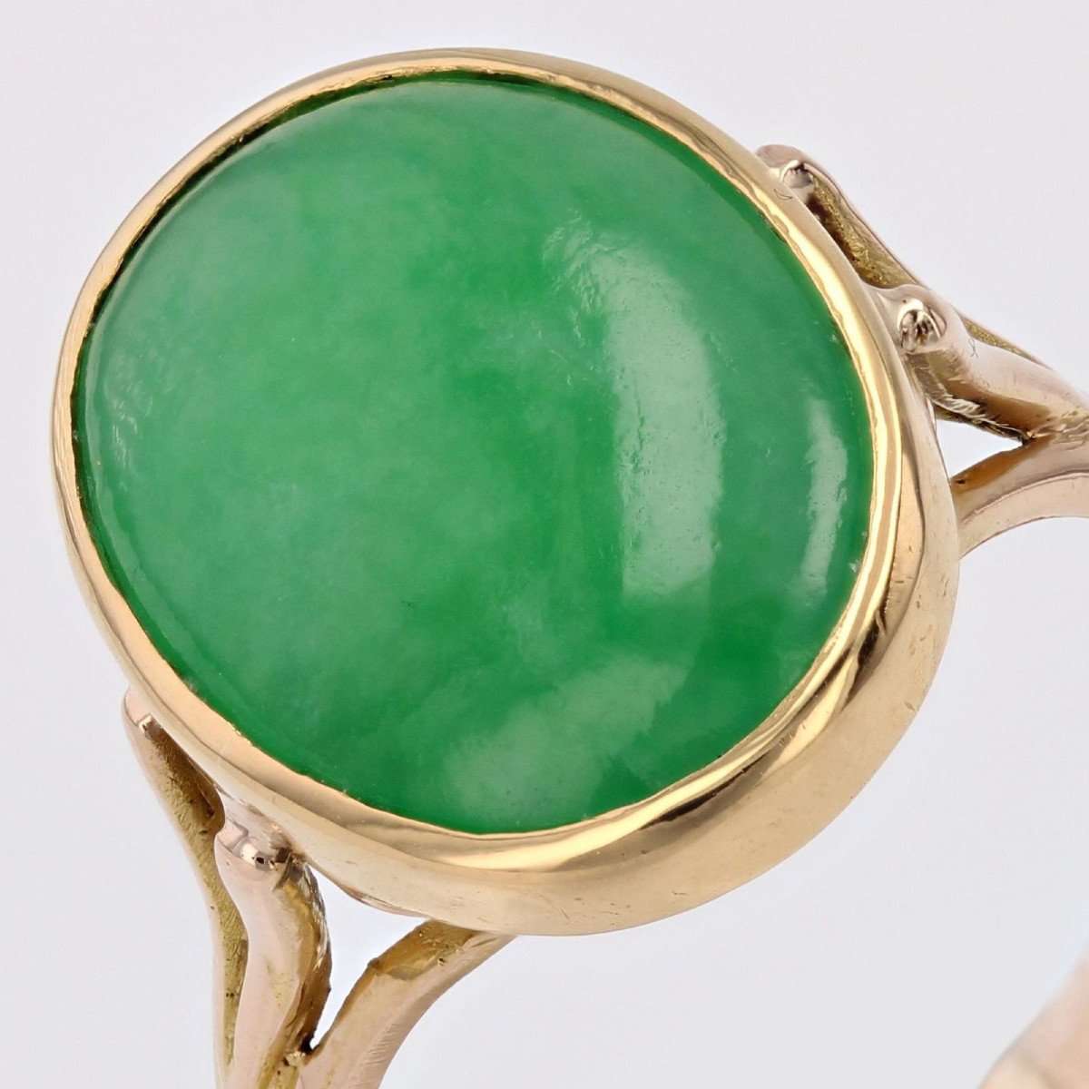 Vintage Jade Ring In Gold-photo-4