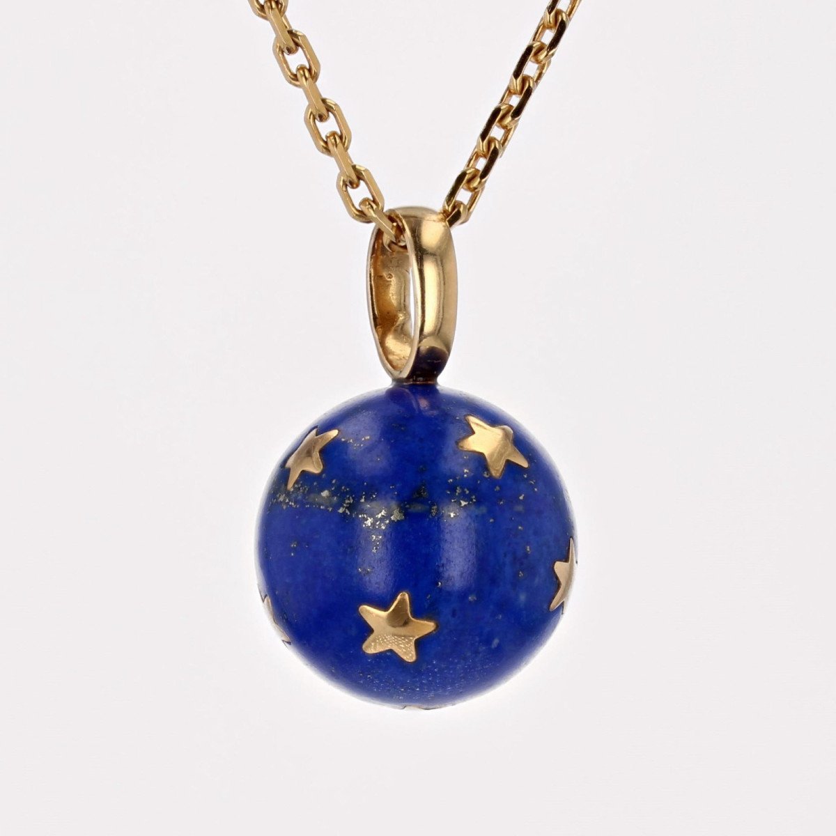 Lapis Lazuli Pendant And Its Gold Stars-photo-4