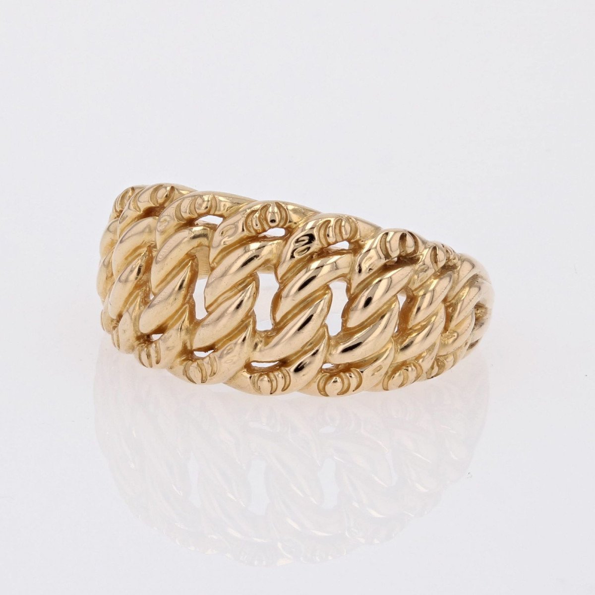 Bague Gourmette Or Jaune-photo-3