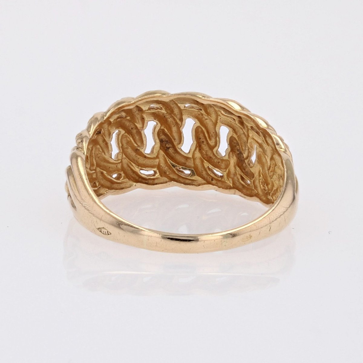 Yellow Gold Curb Ring-photo-3