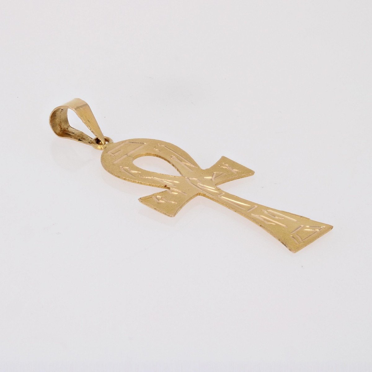 Egyptian Cross Pendant In Yellow Gold-photo-3