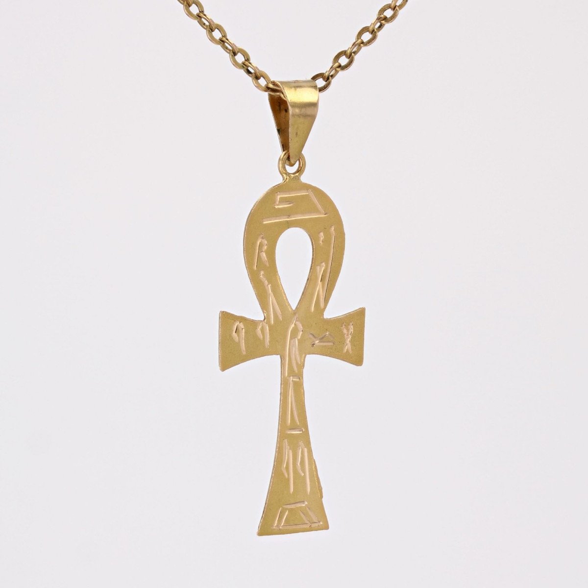 Egyptian Cross Pendant In Yellow Gold-photo-1