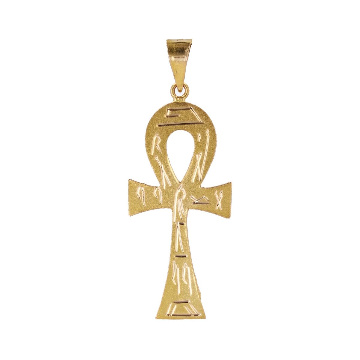Egyptian Cross Pendant In Yellow Gold