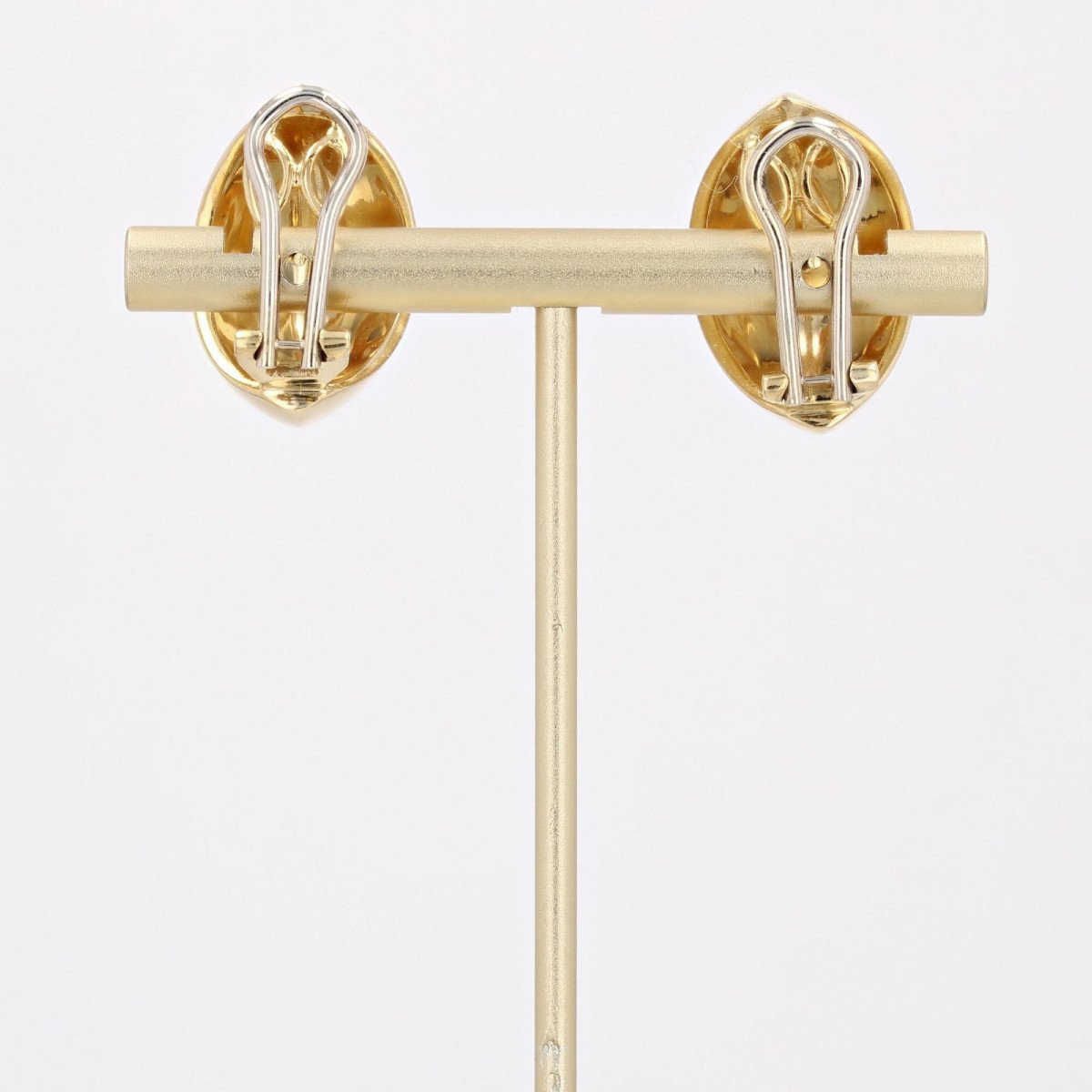 Domed Yellow Gold Earrings-photo-6