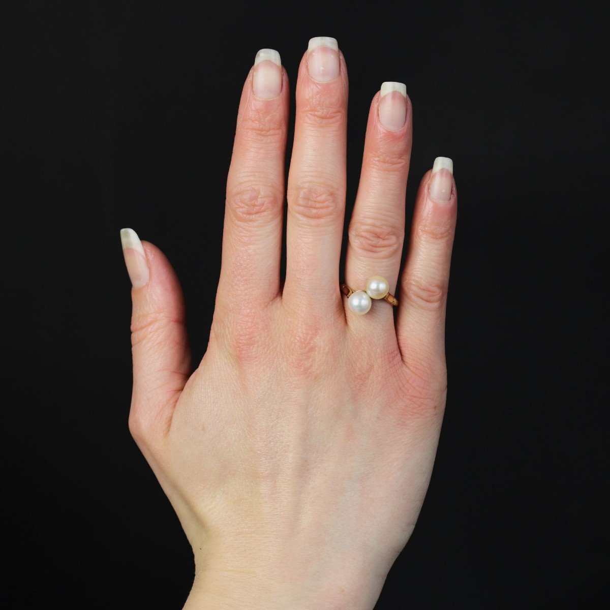 Cultured Pearl Duo Ring-photo-2