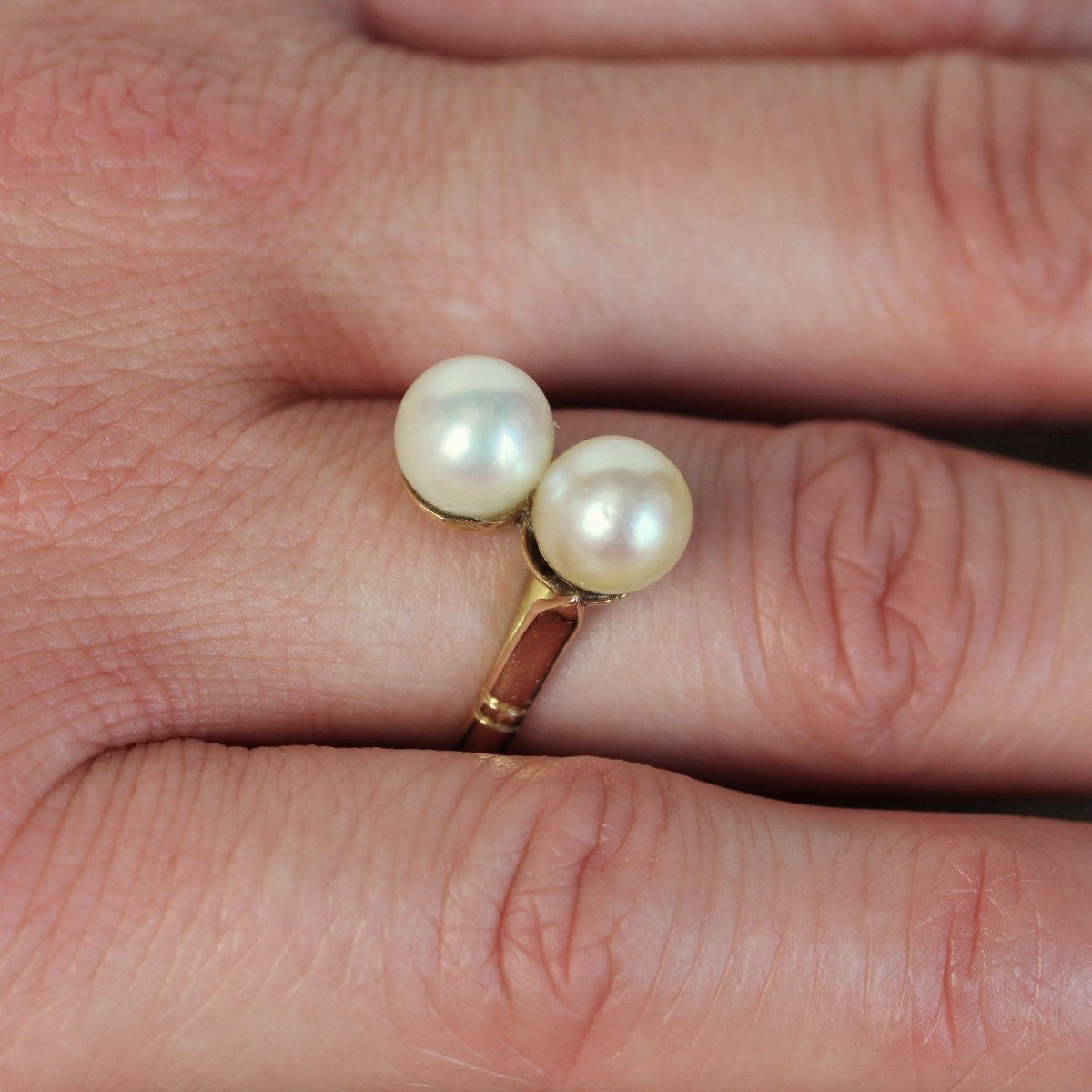 Cultured Pearl Duo Ring-photo-2