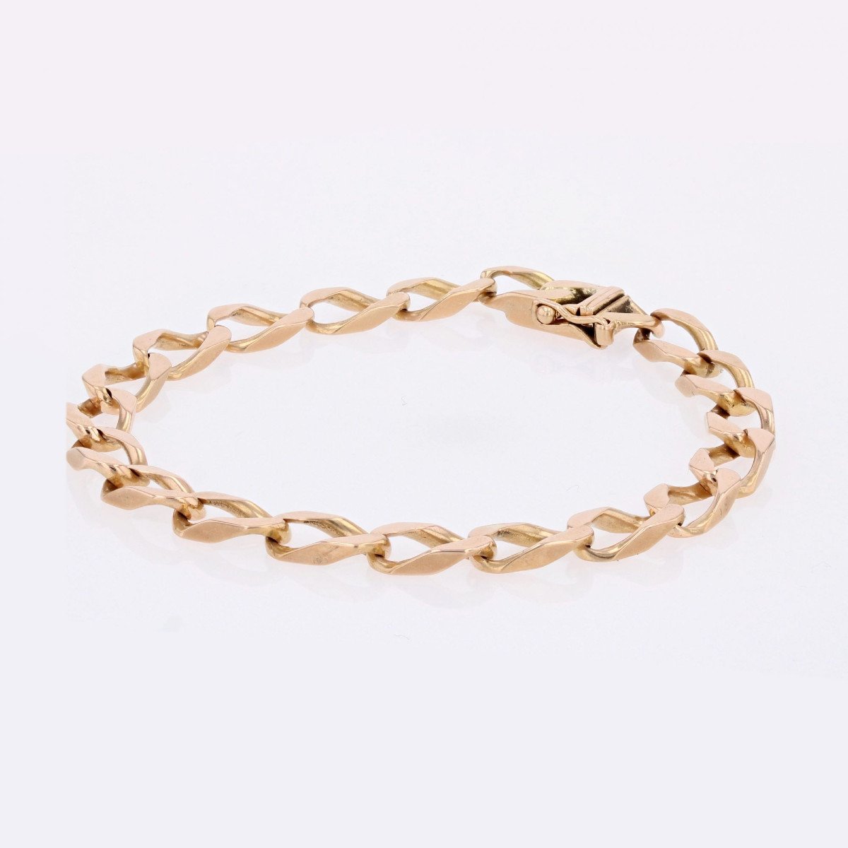 Rose Gold Curb Bracelet-photo-3