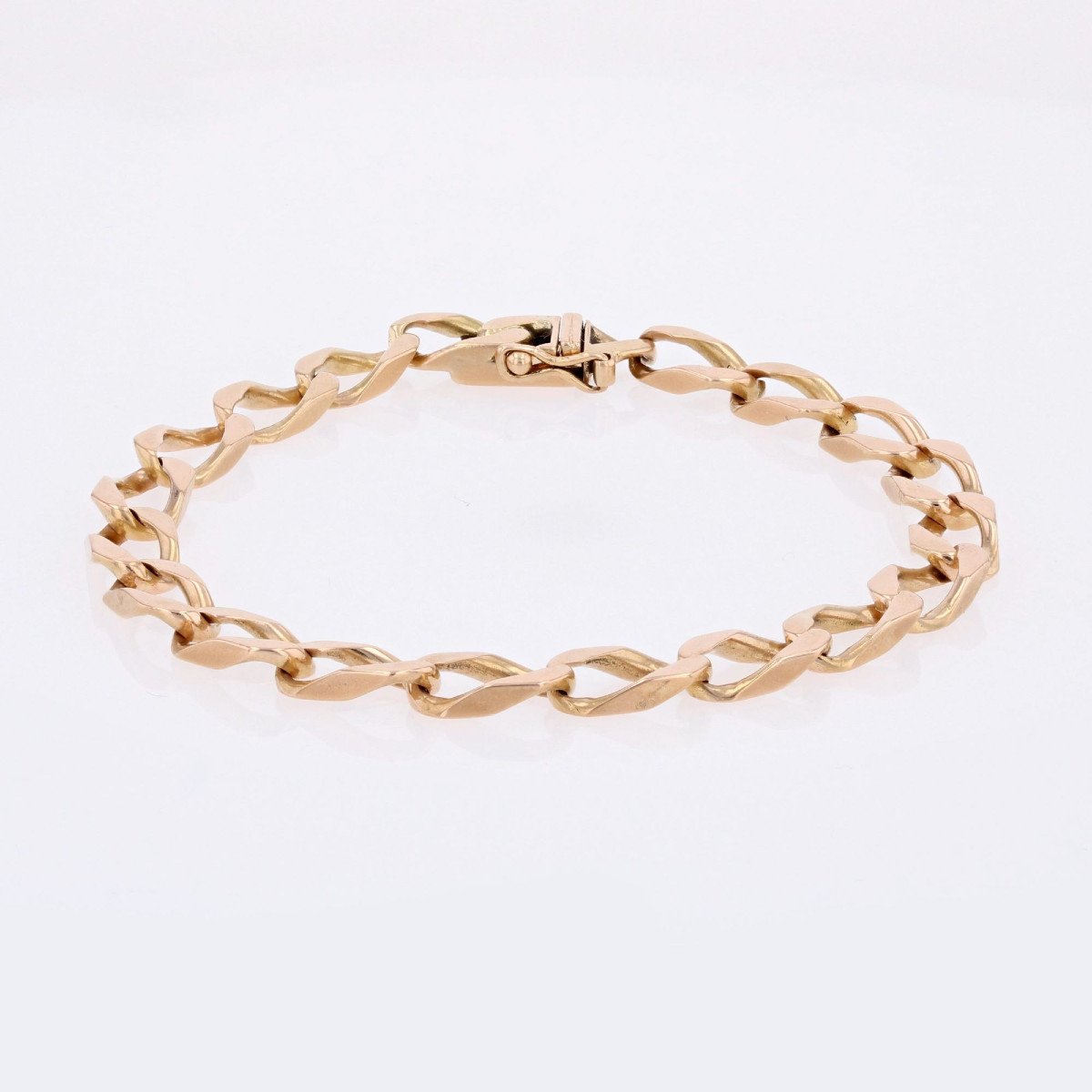 Rose Gold Curb Bracelet-photo-2