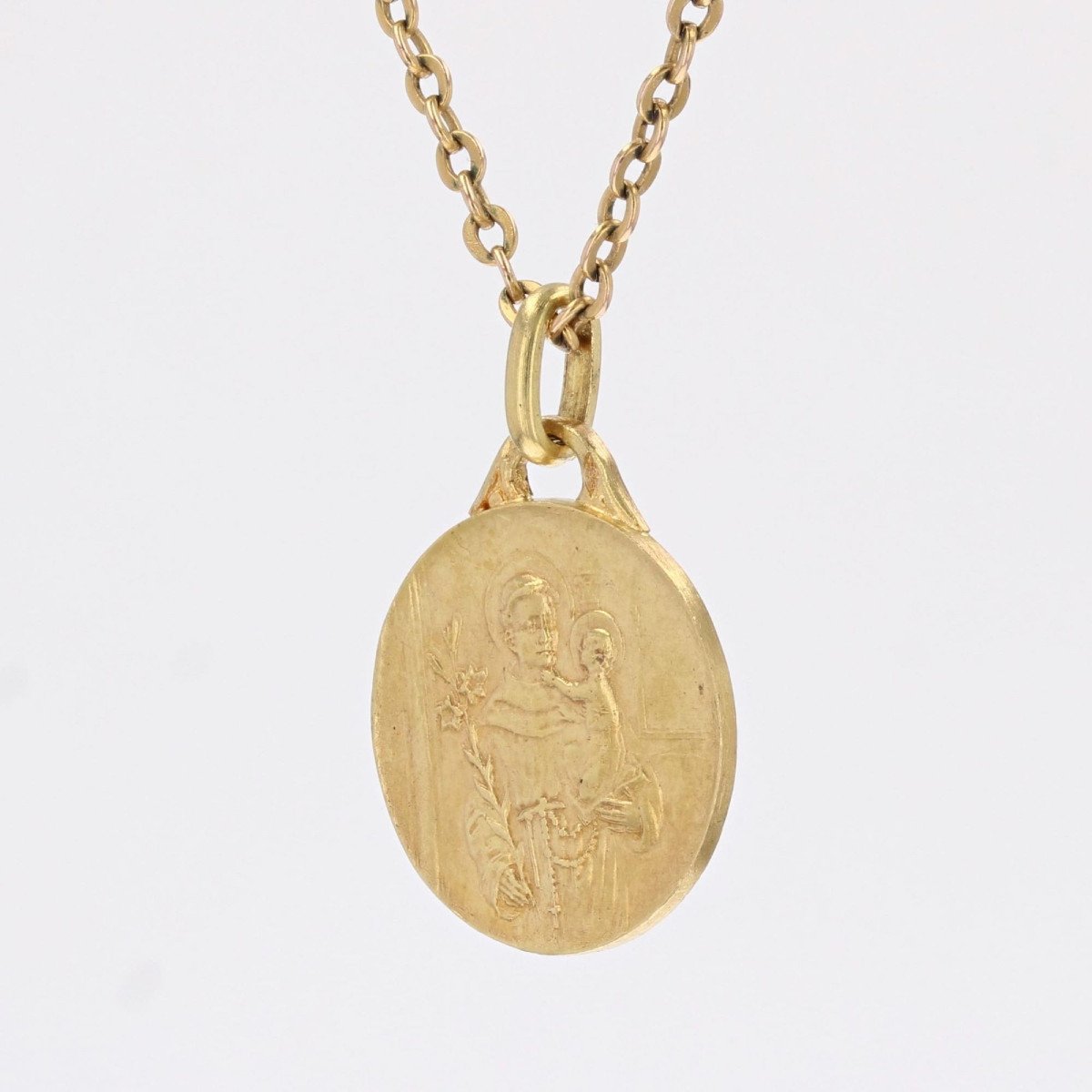 Saint Joseph Medal Yellow Gold-photo-4