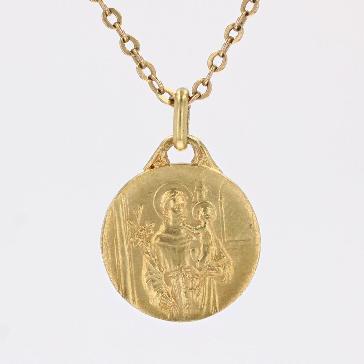 Saint Joseph Medal Yellow Gold-photo-3