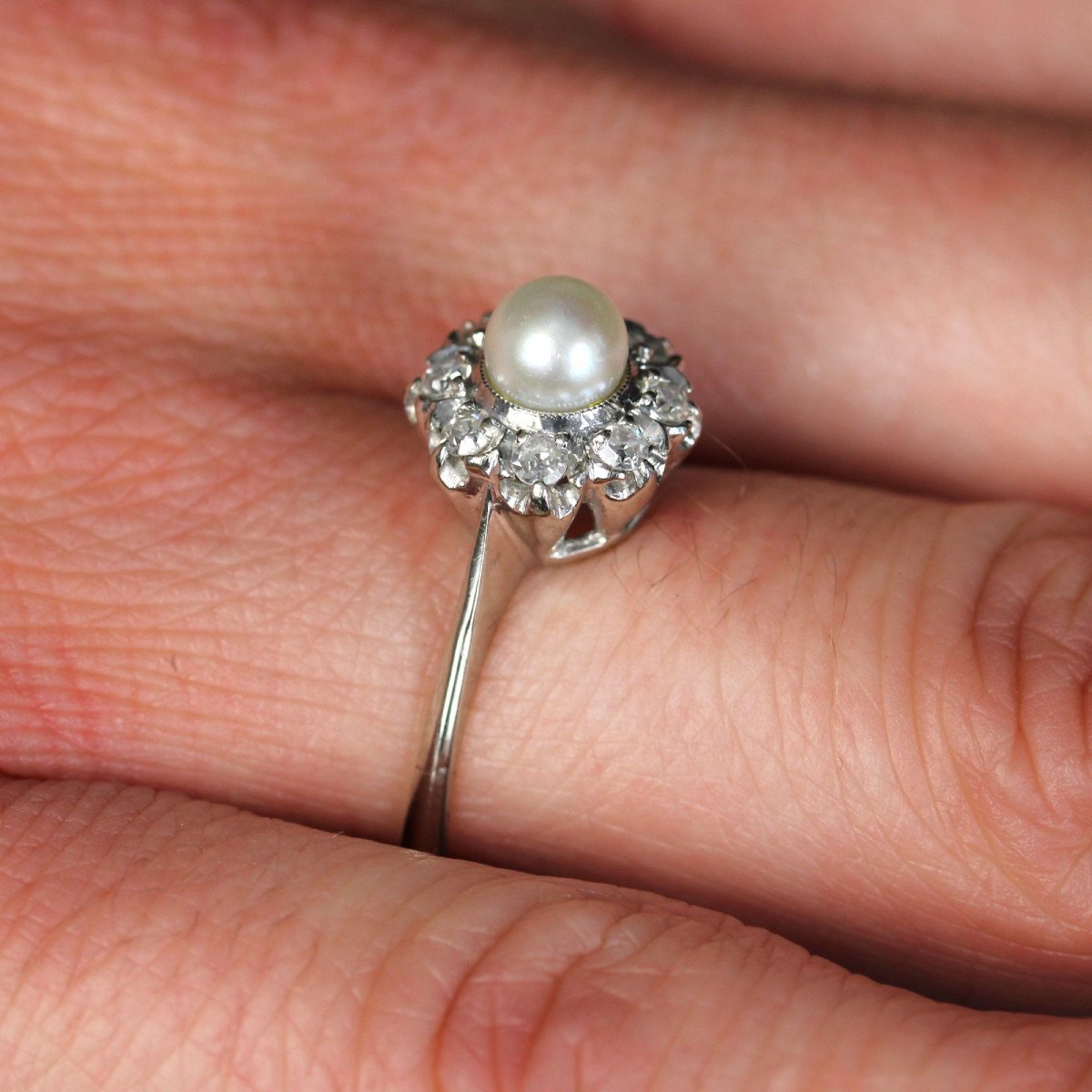 Marguerite Pearl And Diamond Ring-photo-6