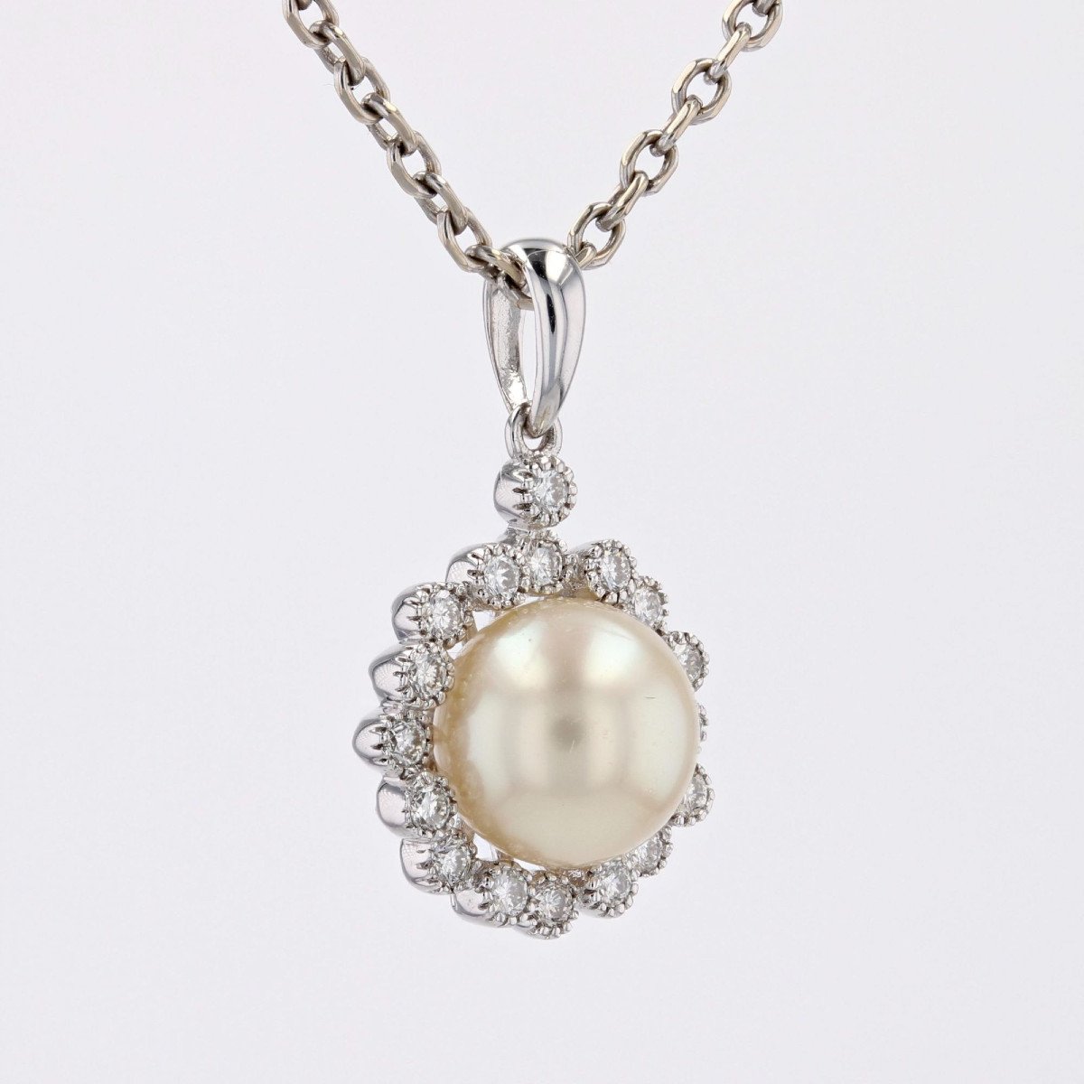 Pendentif Perle Akoya Et Ses Diamants-photo-3