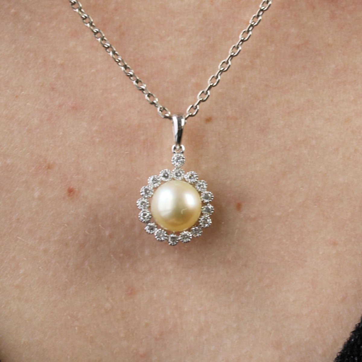 Pendentif Perle Akoya Et Ses Diamants-photo-6
